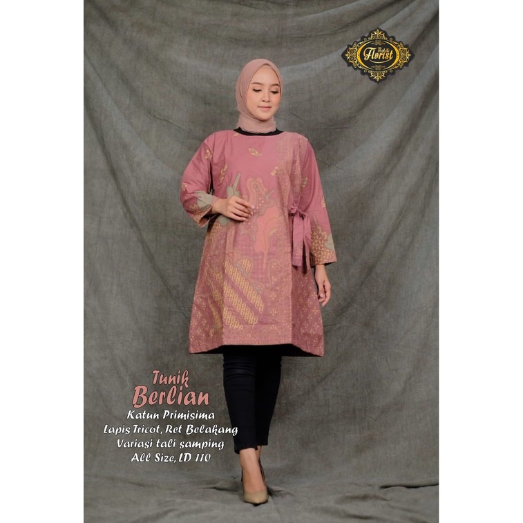 Batik Wanita Tunik Berlian Dress Batik by Florist