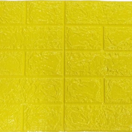 ❄ TMALL ❄ R461 Wallpaper Dinding Foam 3D / Stiker Wallpaper Dinding Mini Dekorasi / Wallpaper 3D-KUNING