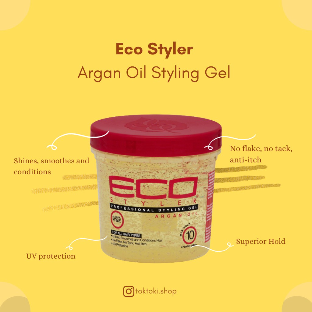 Jual Eco Style Profesional Styling Gel With Argan Oil Indonesia Shopee Indonesia