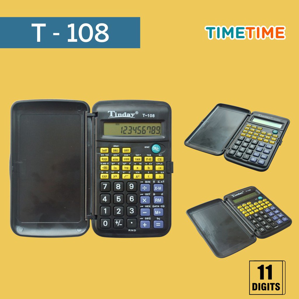 

Kalkulator Ilmiah Kalkulator Scientific Tinday T108 Awet Murah Bagus Presisi Free Baterai