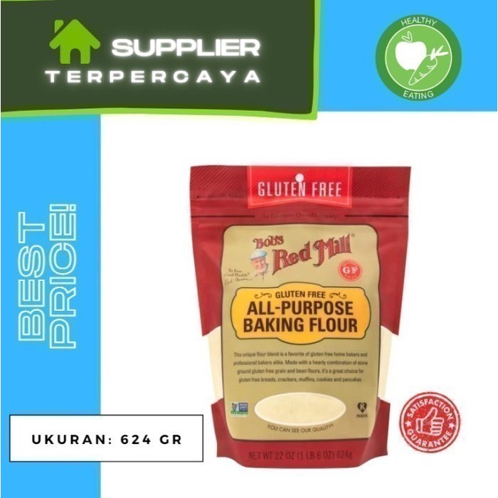 

BISA COD Bob's Red Mill GlutenFree All Purpose Baking Flour 624gr| Tepung Vegan