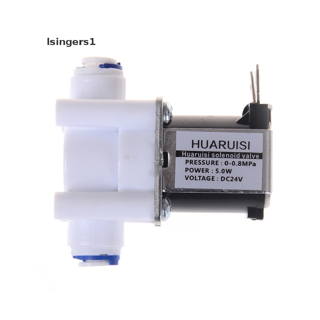 (lsingers1) Katup Air Solenoid Elektrik 24V DC 1 / 4 &quot;Untuk Selang RO Controller