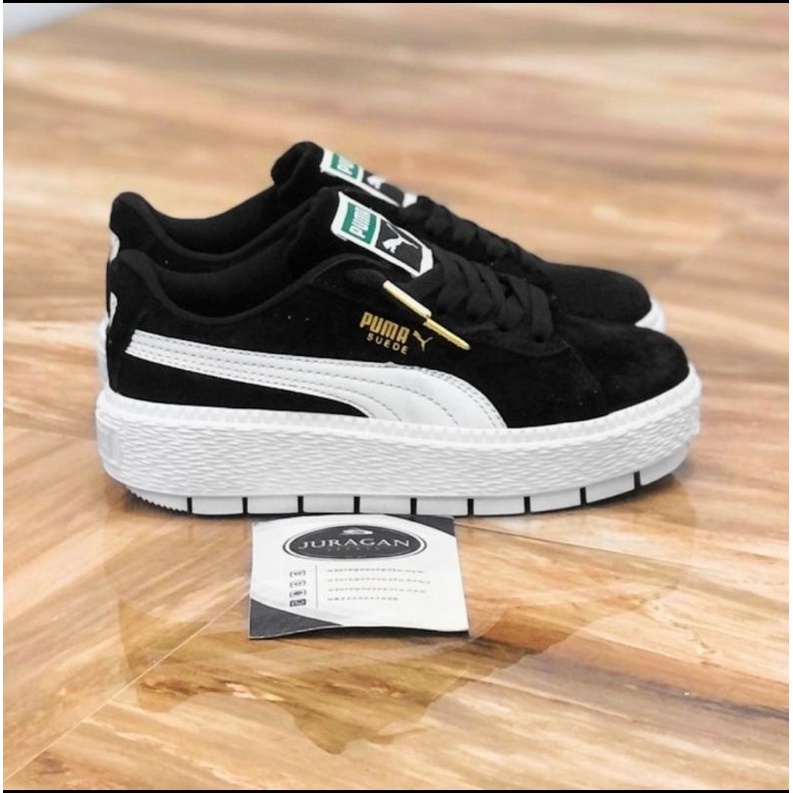 Puma Suede Platform Trace &quot;Black White&quot;