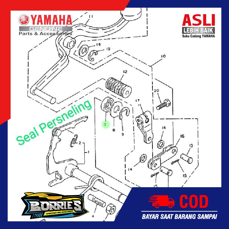 SEAL SET MESIN RX KING 7PCS ORIGINAL YGP RXKING RXK RX-KING SIL KRUK AS GIR GEAR DEPAN SELAH ENGKOL