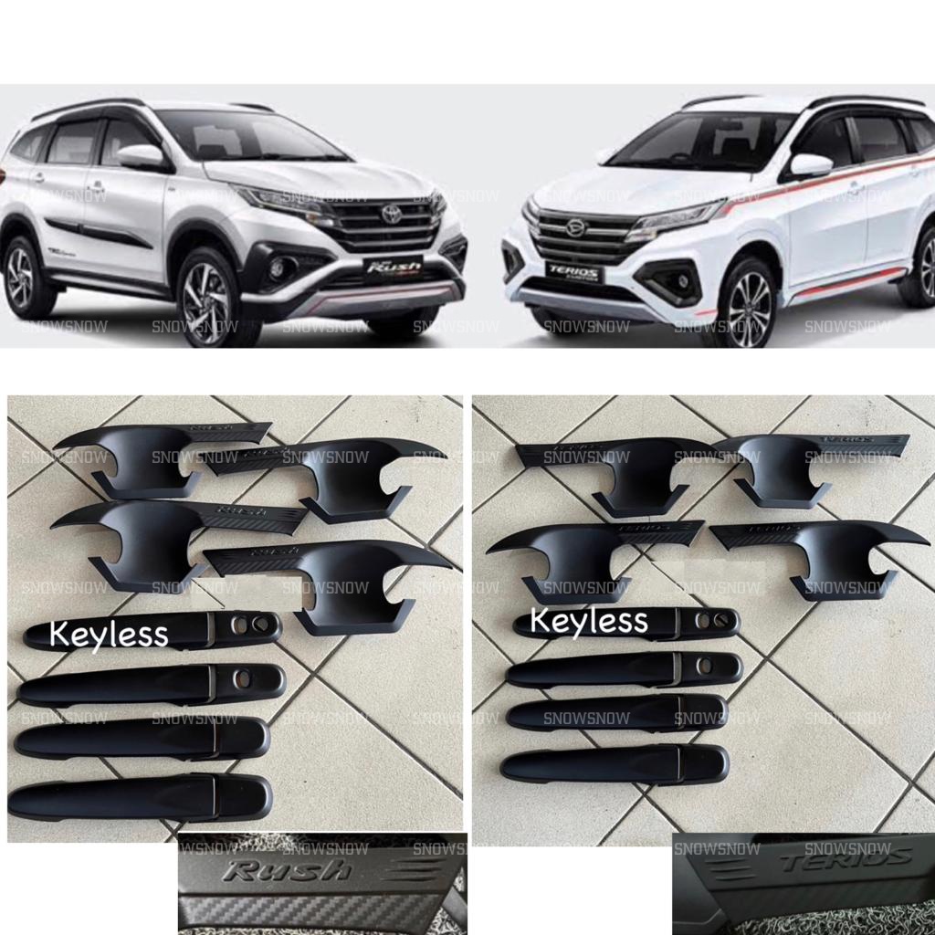 Paket Outer Handle Cover All New Rush Terios 2018 2022 2023 GR SPORT Elegant Hitam Chrome