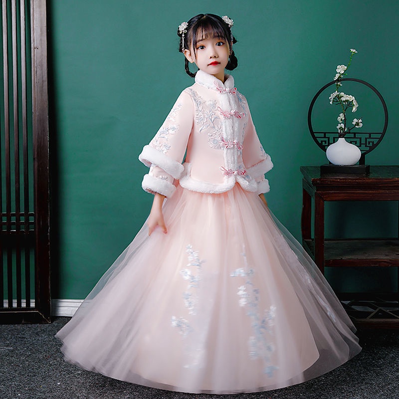 Girls' Chinese New Year clothes, Chinese style winter clothes, children's clothes, super immortal an