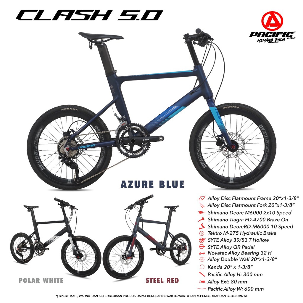 Sepeda Minivelo PACIFIC CLASH 5.0 Alloy Deore 2x10 Speed Rem Hidrolik