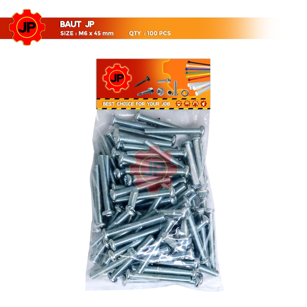 BAUT JP M 6 x 45 MM - SEKRUP SKRUP BAUT JP 6x45 M6 x 45 ISI 100 PCS