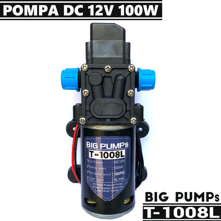 Big Pump Pompa DC 12V 100 Watt 180PSI Bertekanan tinggi - Big pump T 1008L