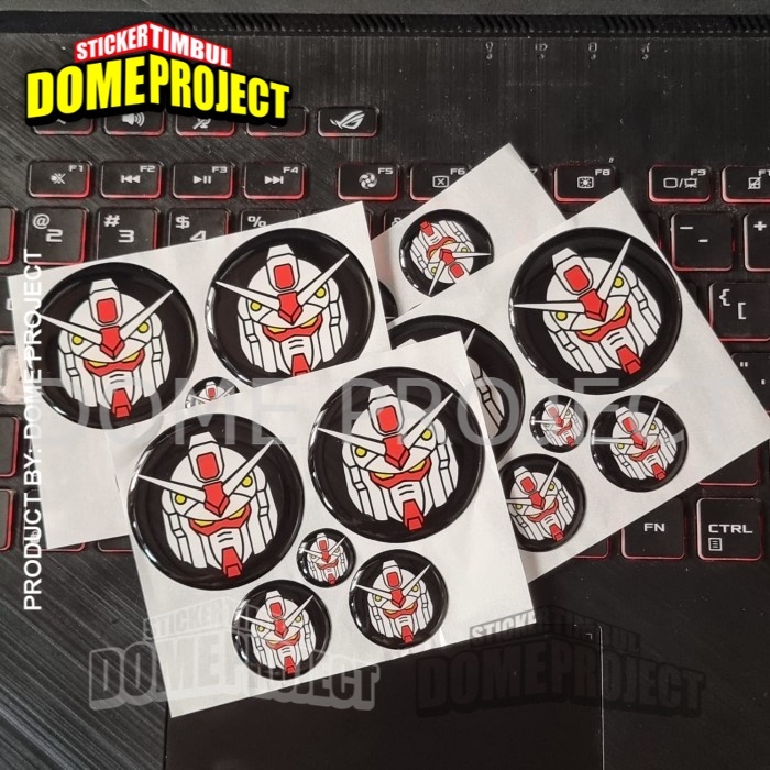 STIKER NMAX STIKER MOTOR STIKER AEROX GUNDAM HEAD STIKER EMBLEM NMAX AEROX LEXI STIKER MOTOR 1 SET