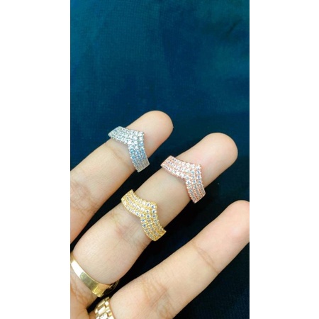 Cincin model V 3 warna