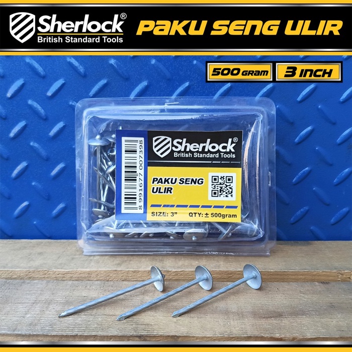 Paku Seng inch Ulir 3 inch Sherlock Paku Payung Kemasan 0.5 kg