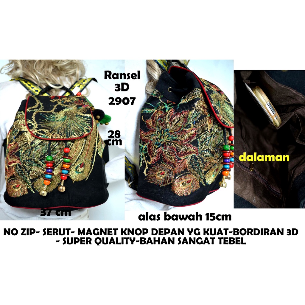 tas bordiran import/tas thailand/tas slempang/tas etnik/clutch/tas pingang/dompet/tote bag/top handl