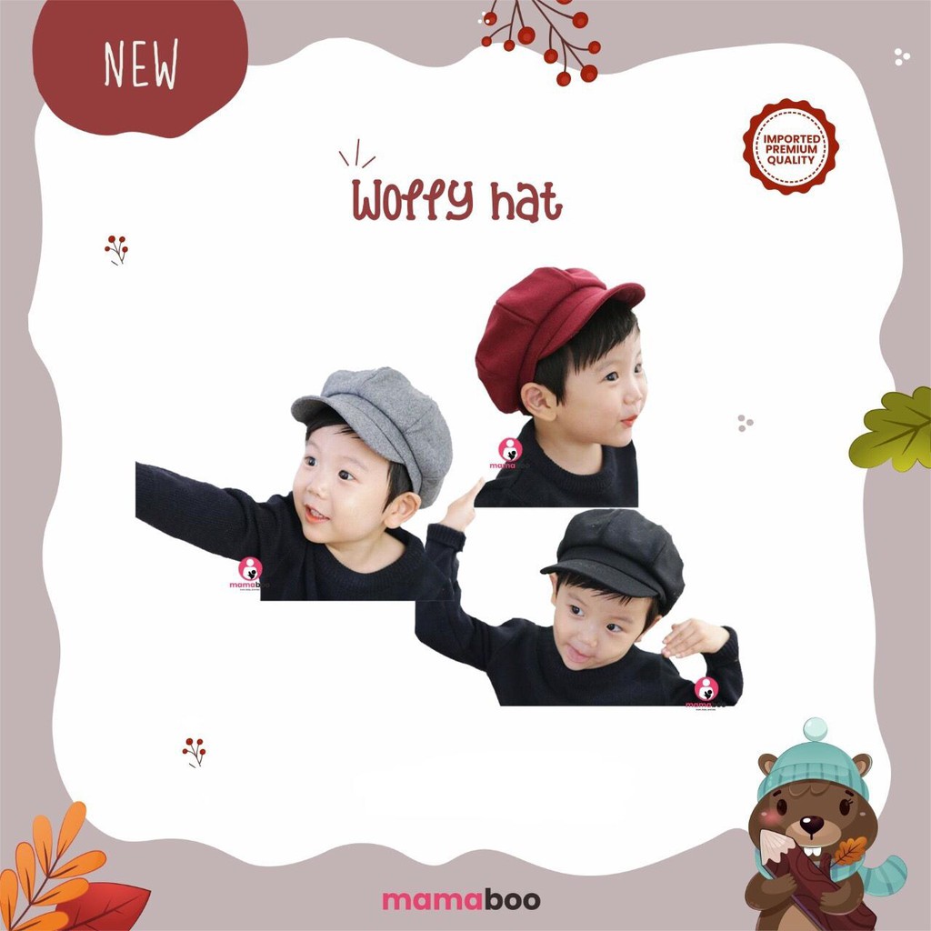 Baby Hat - Wolly Topi Anak korea import