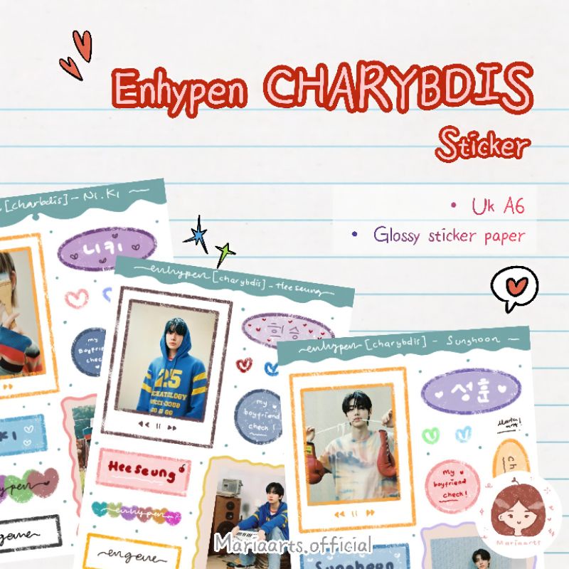 

Mariaarts - ENHYPEN Charybdis sticker | sticker kpop boyfie set tumblr aesthetic stiker case hp kpop