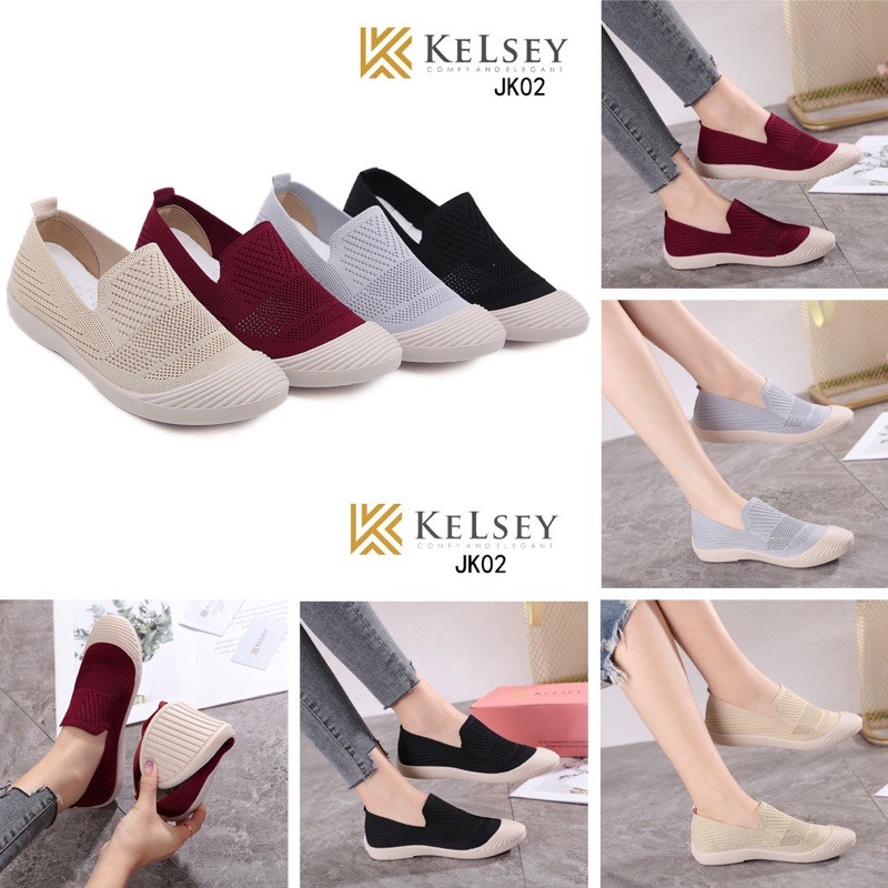 RESTOCK!!  RESTOCK!! NICOLE SEPATU FLAT SHOES WANITA FLYKNIT KELSEY JK02