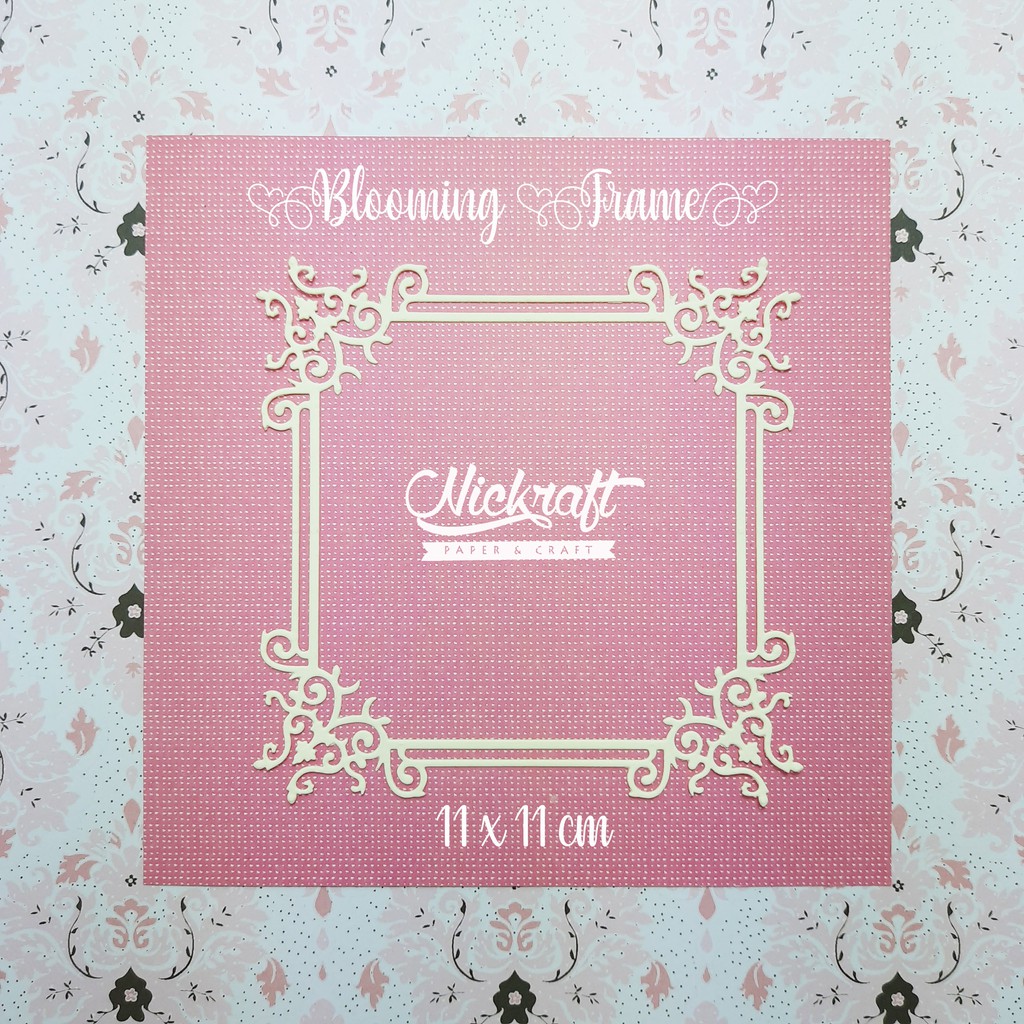 

BLOOMING FRAME - BAHAN SCRAPBOOK LABEL SQUARE KOTAK FANCY