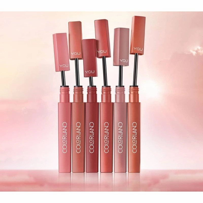 ✿ELYSABETHME✿ Y.O.U colorland lip satin powder mousse lip cream hasil natural ombre liptint premium