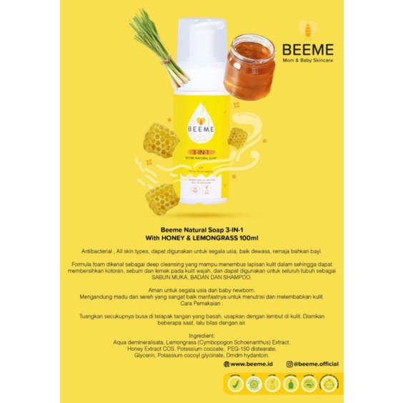 PAKET LENGKAP BEEME | Beeme Skincare Ibu &amp; Anak