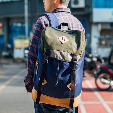 Tas Ransel Backpack Laptop 15" Pria / Wanita Canvas RAVRE - THE ENVIOUS