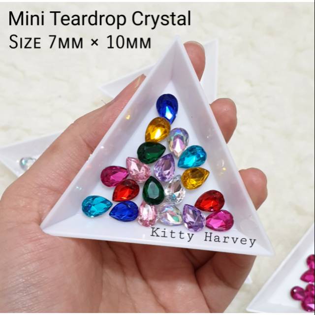 Mini Teardrop crystal | Bahan tasbih digital &amp; Nail art