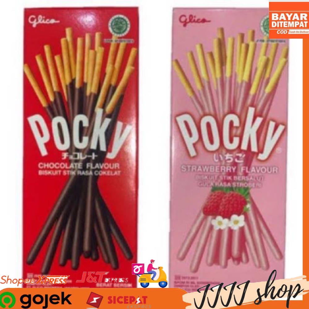 

Pocky Glico Biskuit Stik Cokelat dan Strawberry 22gr