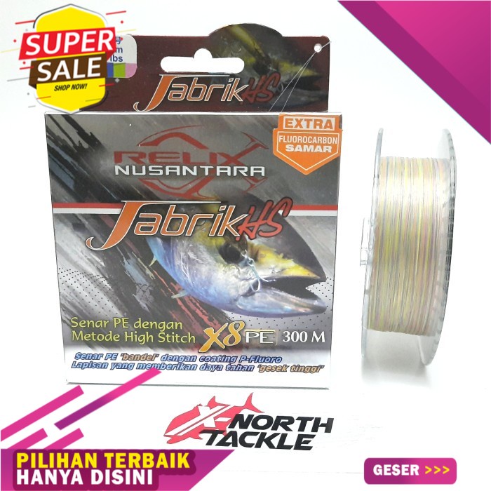 *Promo Murah* SENAR PE RELIX NUSANTARA JABRIK HS X8 300M PE 0.6 - 0.14MM - 9LBS