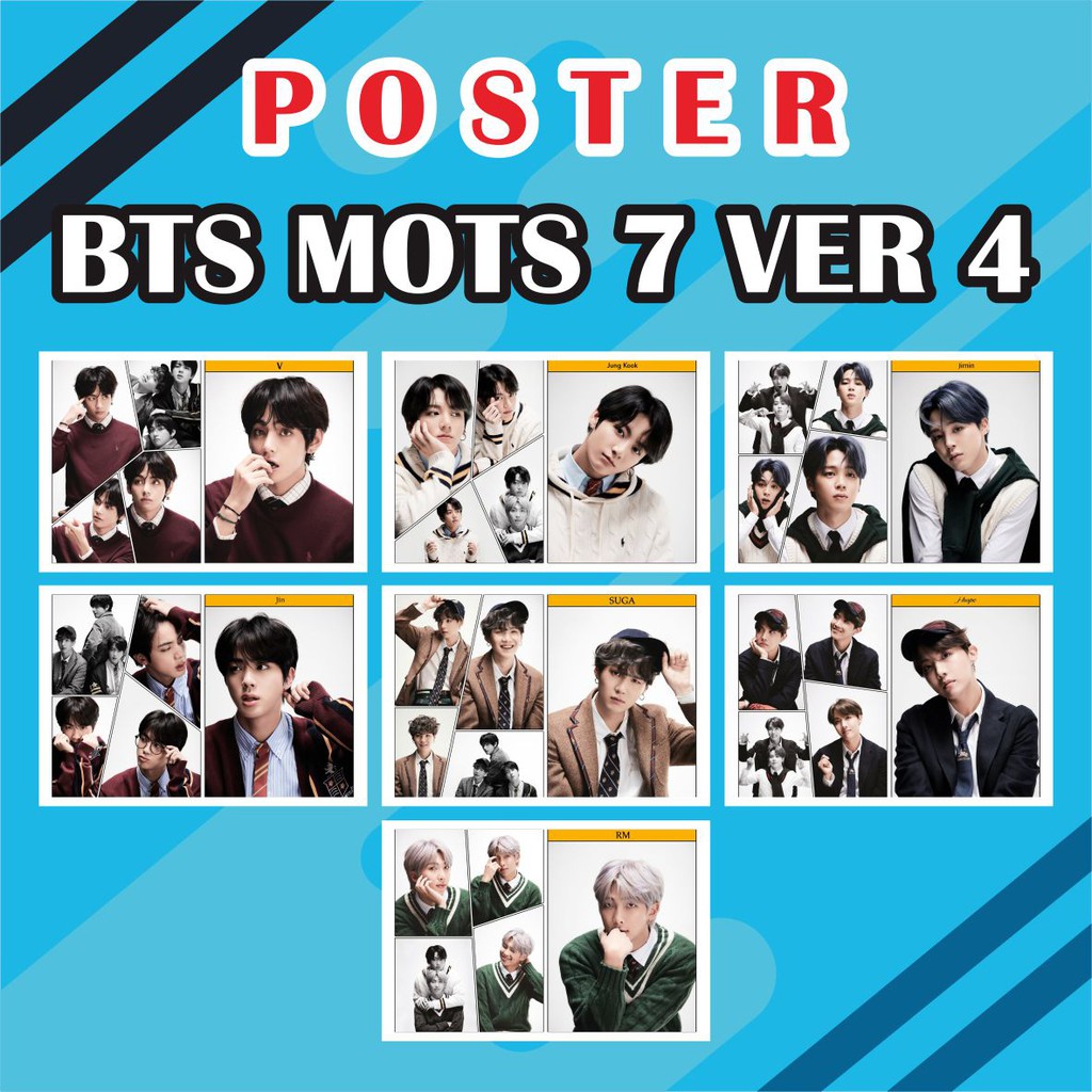 Poster BTS MAP OF THE SOUL 7 VER 4 - Jungkook V Jimin Jin Suga Rm Jhope