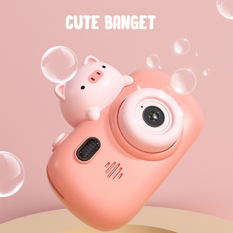 Bubble Camera Otomatis Model Hewan Kitten Pig Dog Dino Chick Bubble gun