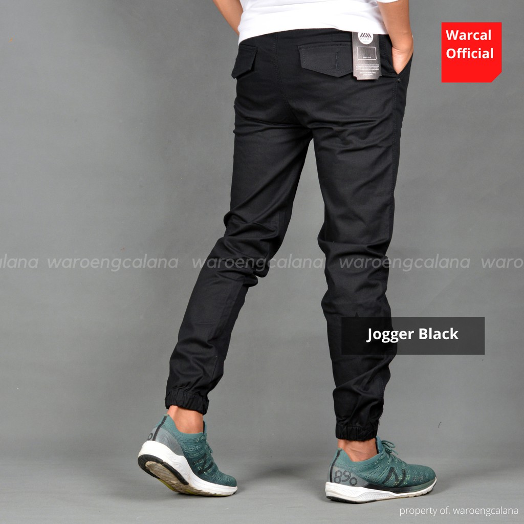 Jogger Pants Black Celana Panjang Pria