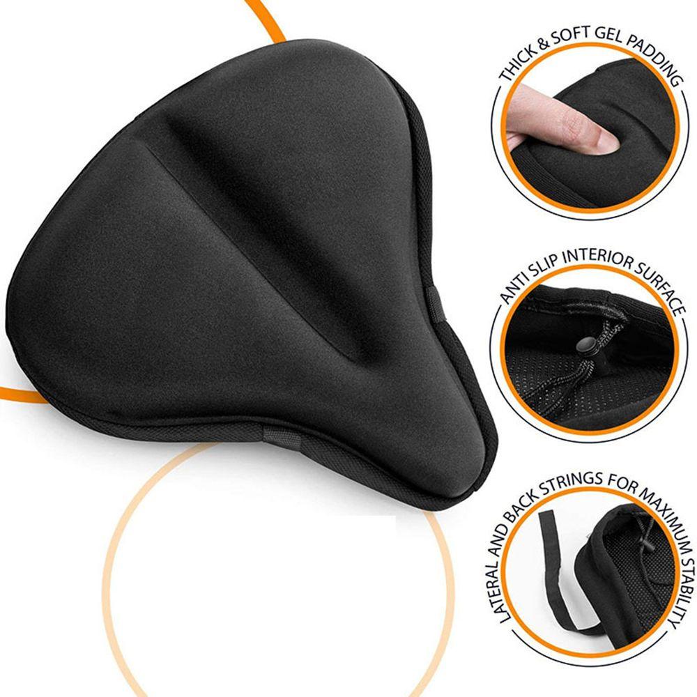 TOP Alas Kursi Sepeda Travel Breathable Sporty Menebal Lebar Besar Bum Gel Cushion