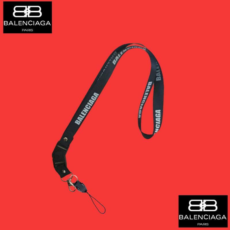 

lanyard BALENCIAGA gantungan kunci DISTRO / tali lanyard gantungan leher id card name tag kartu nama