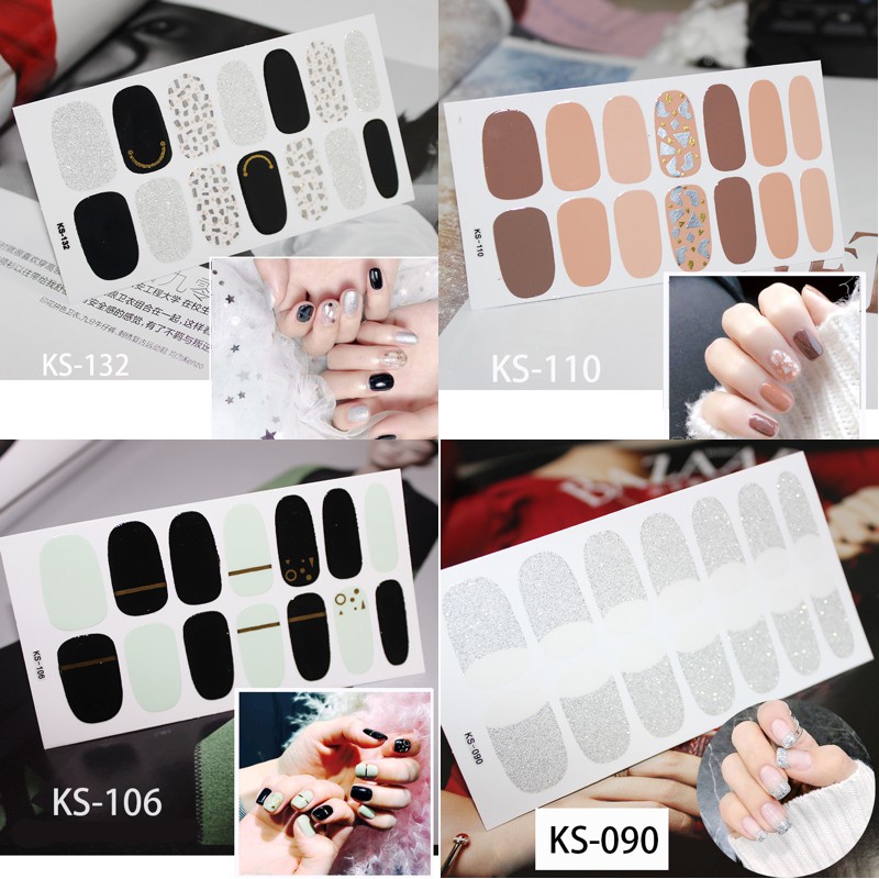 14Pcs/Stiker Kuku Murah / Nail Art Sticker / Nail Art Stiker / Nail Art &amp; Sticker KS Series