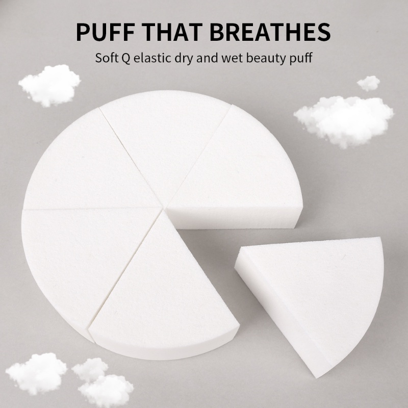 Spons Puff Makeup Bentuk Segitiga Portable Untuk Foundation / Concealer / Bedak