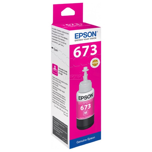 Tinta Epson Ink Original T673 / T 673 MAGENTA L800 L805 L850 L1800