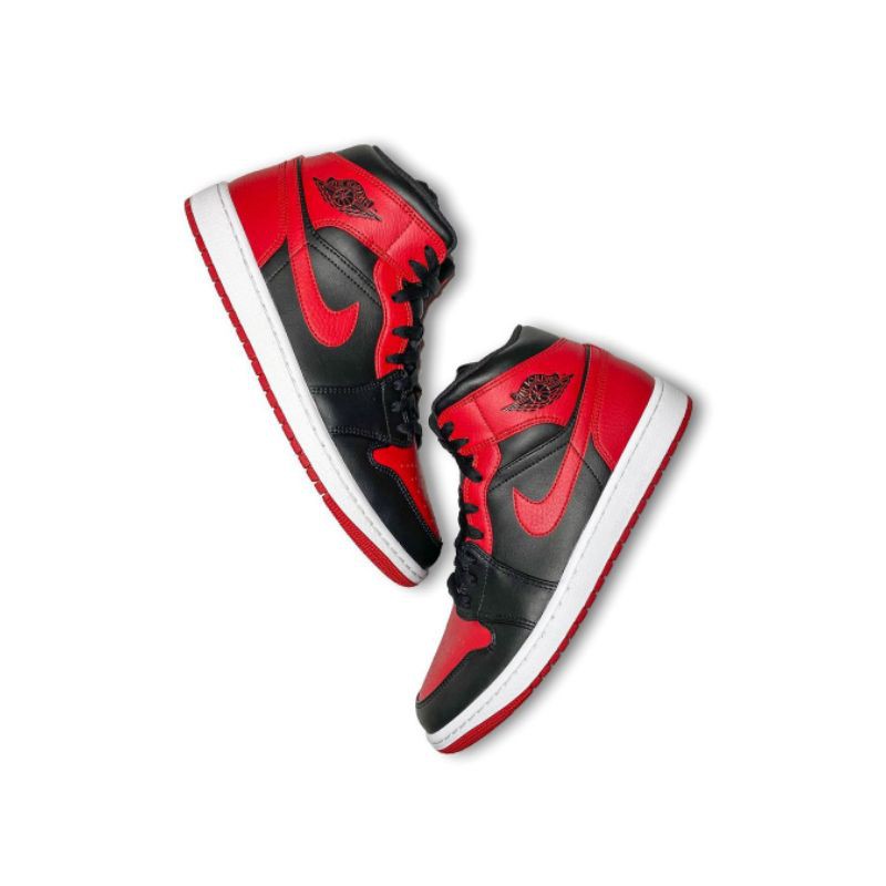 aj1 mid black red