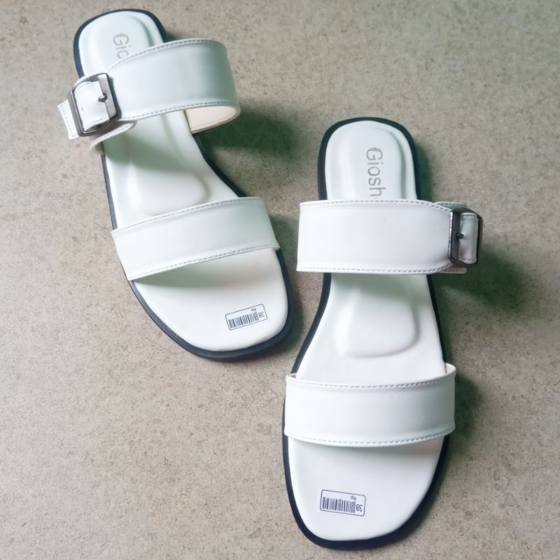 SANDAL WANITA DOUBLE STRAP TERBARU AF.01 ASLI REAL PICT