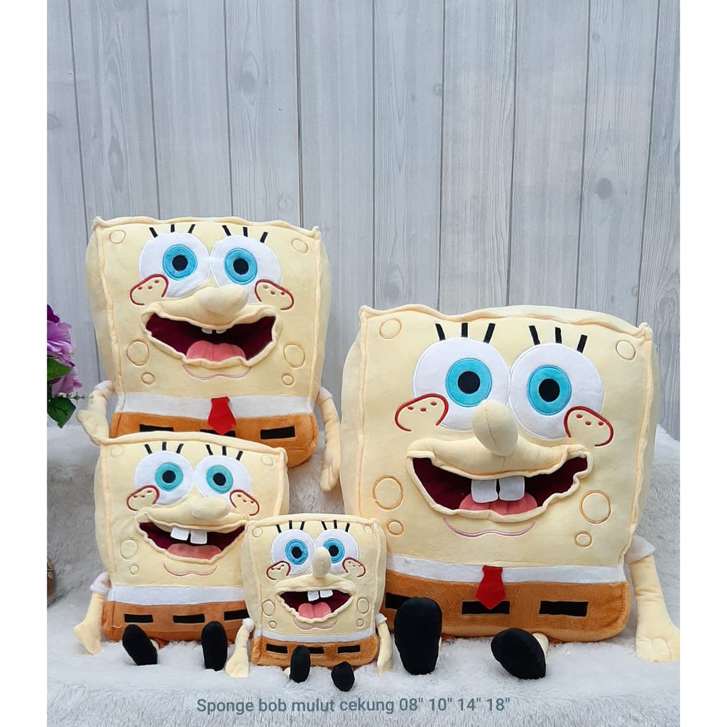 Boneka Spongebob Mulut Cekung 45cm Mainan anak Boneka Spongebob Squarepants Hadiah Kado Ulangtahun