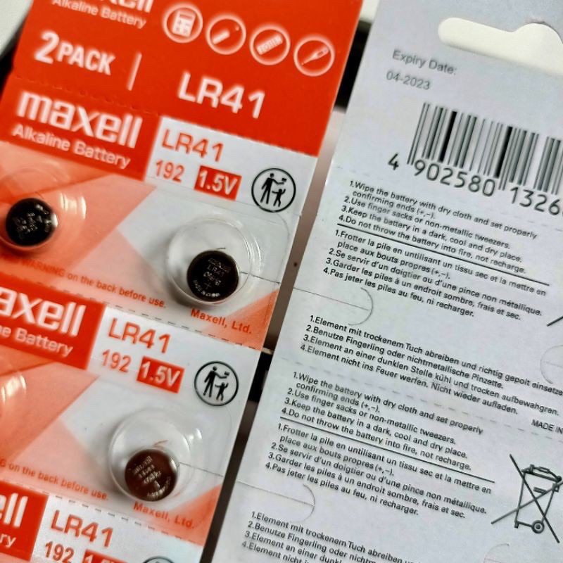 Baterai jam tangan Maxell  LR 41