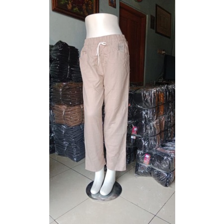 Haidi pants/celana kasual wanita/celana catton linen rami