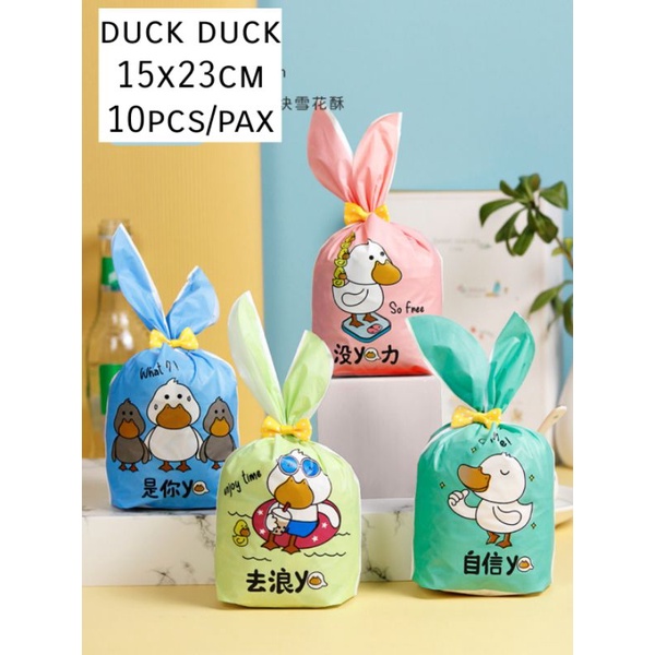 

10pcs plastik bunny kantong souvenir cookies bag RB11-DUCK