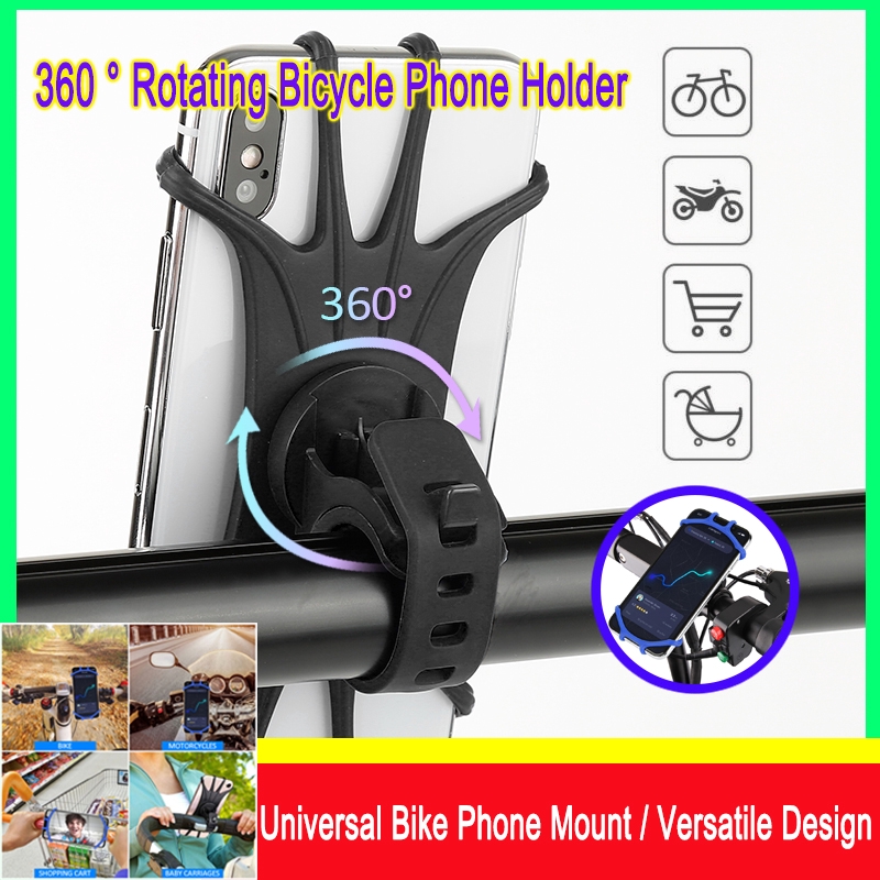 Bracket Stand Holder Handphone Vivo Xiaomi Huawei Samsung Universal Untuk Stang Sepeda / Motor