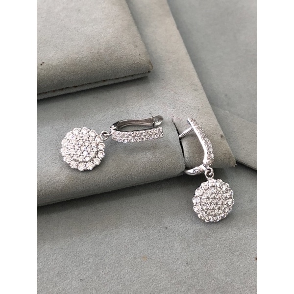 Anting Gantung Emas Putih Asli kadar 750 17k