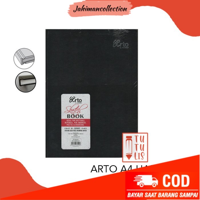 

✨ BISA COD ✨ ARTO A4 HARDCOVER SKETCHBOOK - 110 GSM - 120 pages