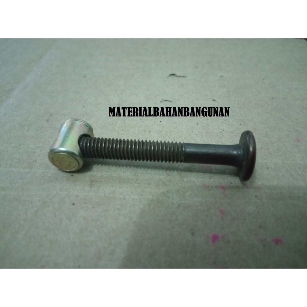 Mur Baut Ligna JCBC M 6 x 45 mm Knock Down Bolt HItam Kepala Kunci L Mur Baut Furniture