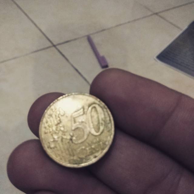 Uang Koin Kuno Jaman Dulu 50 Cent Euro