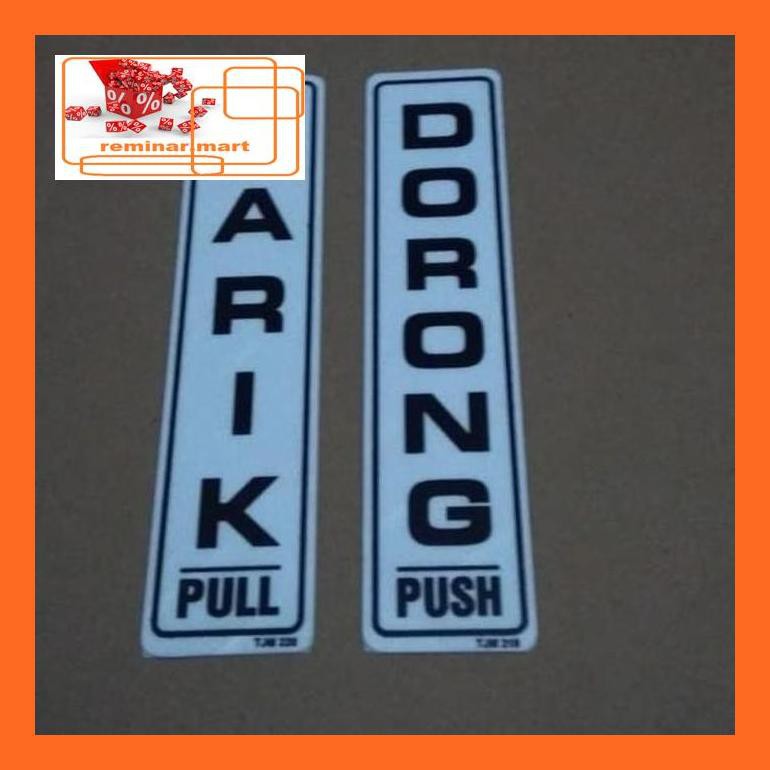 

474Srem Plat Akrilik Sign Label Acrylic Stiker Petunjuk Tarik Dorong Repjd80E