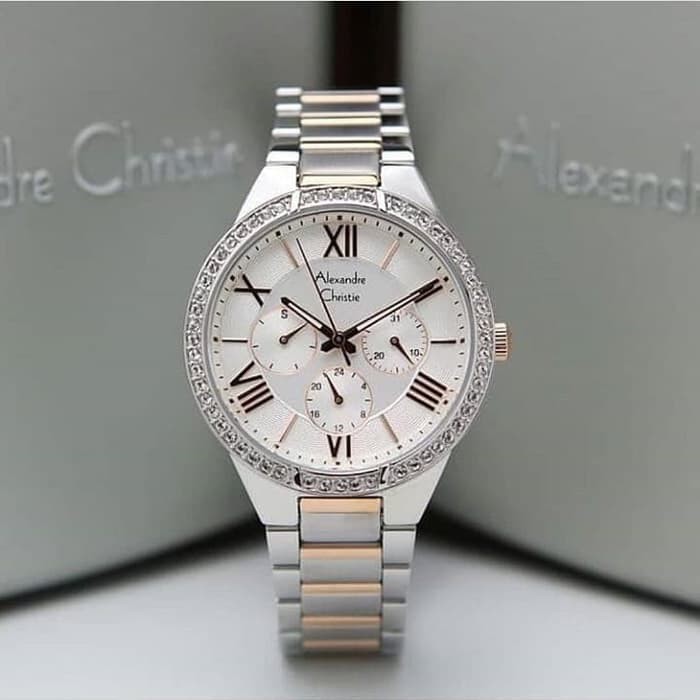 PROMO jam tangan wanita alexander cristie original ac2718 silver rosegold BEST SELLER