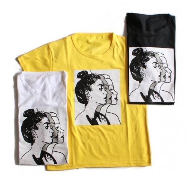 Fourfashion TUMBLR TEE FACES BAJU KAOS WANITA