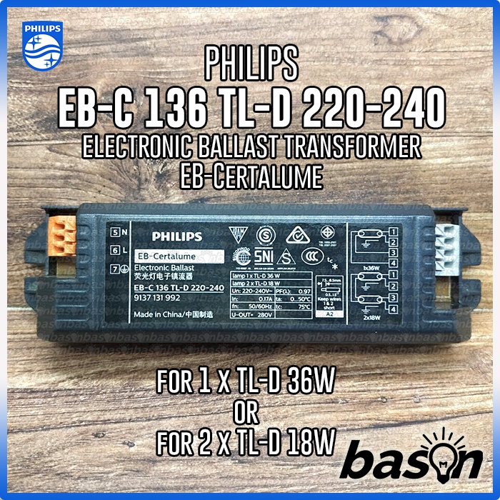 PHILIPS EBC 136 TL-D 220-240V - Ballast Elektronik